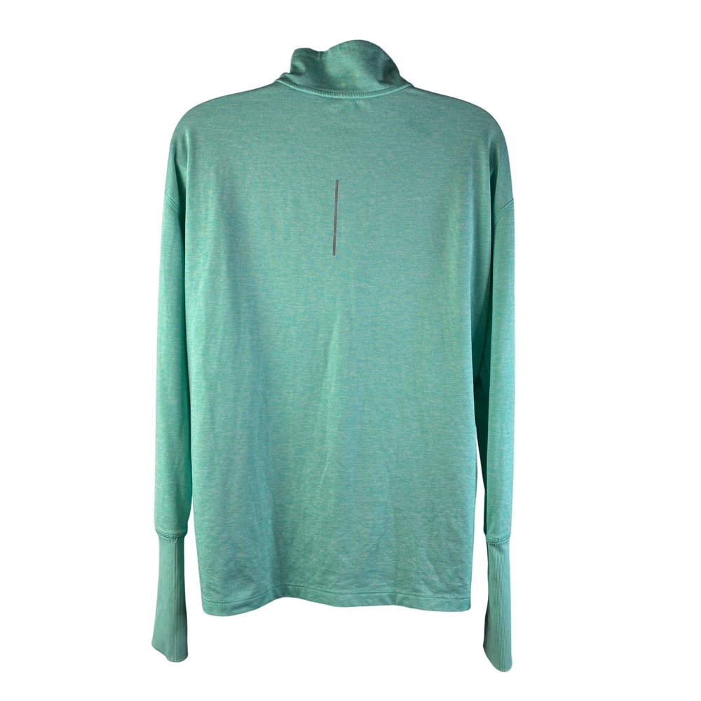 Nike Running Dri-FIT Womens Quarter Zip Pullover Teal Heather Thumbholes Medium - Picture 3 of 16